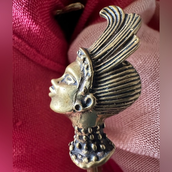 Handcrafted Ethnic Brass Cuff - Picture 4 of 5